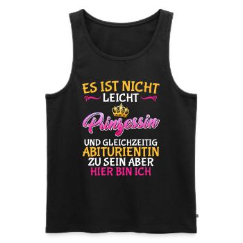 Prinzessin und Abiturientin Abitur 2023 - Männer Premium Bio Tank Top - Schwarz - Vorne - AI Model Male 178 light (178cm)