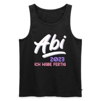 Abi 2023 Abitur 2023 Ich habe fertig Abiturientin - Männer Premium Bio Tank Top - Schwarz - Vorne - AI Model Male 178 light (178cm)