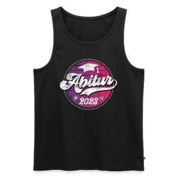 Abitur 2023 geschafft Abi Abiturient - Männer Premium Bio Tank Top - Schwarz - Vorne - Michal (187cm)