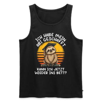 Abi geschafft Abitur Abschluss Abiturienten - Männer Premium Bio Tank Top - Schwarz - Vorne - AI Model Male 178 light (178cm)