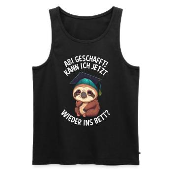 Abi geschafft Abitur Abschluss Abiturienten - Männer Premium Bio Tank Top - Schwarz - Vorne - AI Model Male 178 light (178cm)