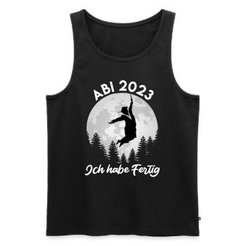 Abi 2023 Abitur ich habe fertig Abiturienten - Männer Premium Bio Tank Top - Schwarz - Vorne - Michal (187cm)