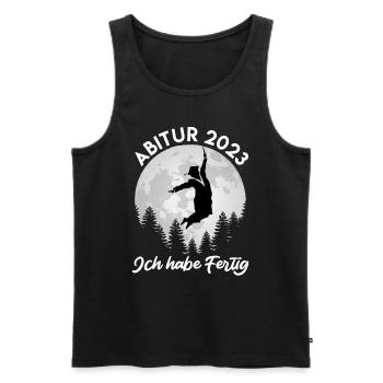 Abitur 2023 Abi ich habe fertig! Abiturienten - Männer Premium Bio Tank Top - Schwarz - Vorne - Michal (187cm)