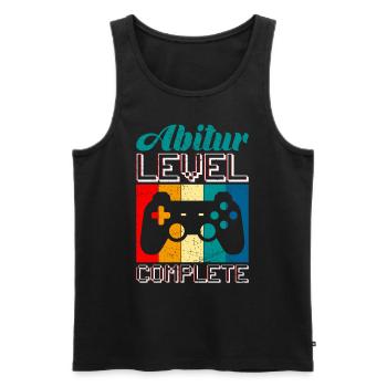 Abitur Level complete Abi 2023 Gamer - Männer Premium Bio Tank Top - Schwarz - Vorne - Michal (187cm)