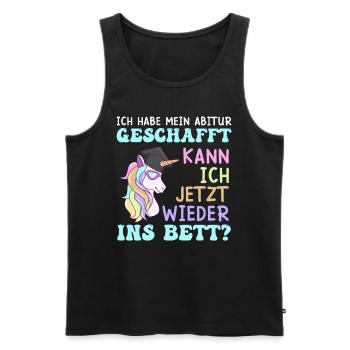 Ich habe mein Abi geschafft! - Männer Premium Bio Tank Top - Schwarz - Vorne - Michal (187cm)