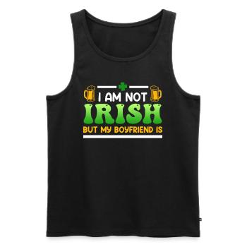 Fête de la Saint-Patrick, un ami irlandais - Débardeur bio Premium Homme - noir - Devant - Michal (187cm)