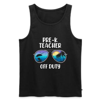 Éducateur de maternelle préscolaire enseignant en congé - Débardeur bio Premium Homme - noir - Devant - Michal (187cm)
