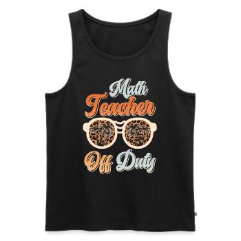 Teacher off duty Math teacher Math teacher - Men's Premium Organic Tank Top - black - Front - Michal (187cm)