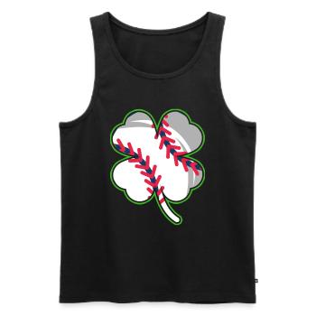 Baseball Player Clover Lucky Charm - Men's Premium Organic Tank Top - black - Front - Michal (187cm)
