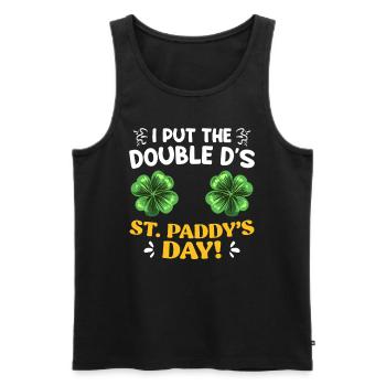 Doppel D's in St Paddys Day St. Patrick’s Day - Männer Premium Bio Tank Top - Schwarz - Vorne - AI Model Male 178 light (178cm)