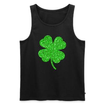 Fête de la Saint-Patrick du trèfle irlandais - Débardeur bio Premium Homme - noir - Devant - Michal (187cm)