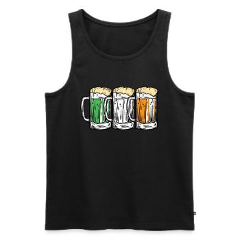 Irisches Bier Irland St. Patrick’s Day - Männer Premium Bio Tank Top - Schwarz - Vorne - Michal (187cm)