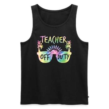 Teacher off duty teacher School holiday teacher - Men's Premium Organic Tank Top - black - Front - AI Model Male 178 light (178cm)