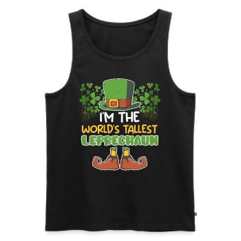 World's largest leprechaun St. Patrick's Day - Men's Premium Organic Tank Top - black - Front - Michal (187cm)