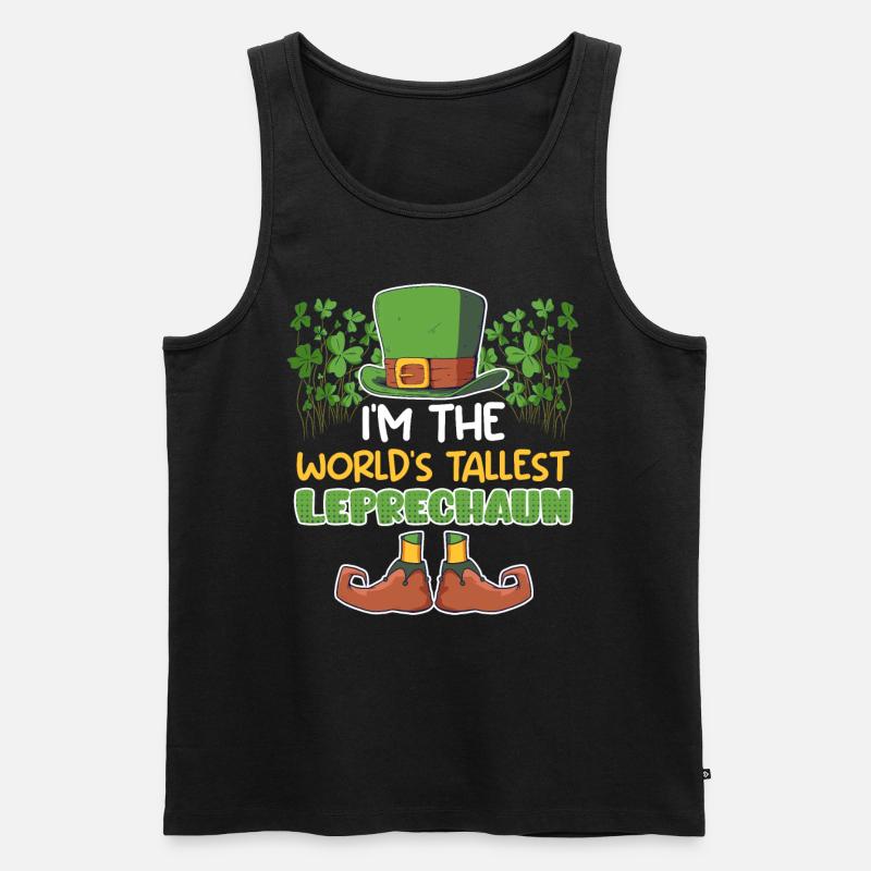 Weltgrößter Leprechaun St. Patrick’s Day - Männer Premium Bio Tank Top - Schwarz