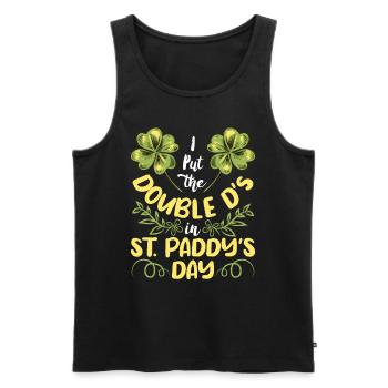 I put the double D's in St. Paddys Day - Männer Premium Bio Tank Top - Schwarz - Vorne - AI Model Male 178 light (178cm)