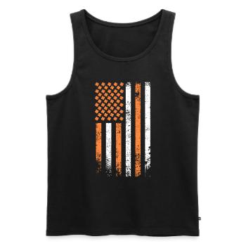 USA St. Patrick's Day Kleeblätter USA Flagge - Männer Premium Bio Tank Top - Schwarz - Vorne - AI Model Male 178 light (178cm)