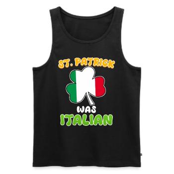 St. Patrick war Italiener St. Patrick’s Day - Männer Premium Bio Tank Top - Schwarz - Vorne - AI Model Male 178 light (178cm)