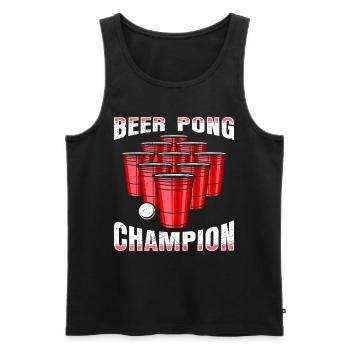 Bierpong Champion Beer Pong Champ Bier Pong - Débardeur bio Premium Homme - noir - Devant - AI Model Male 178 light (178cm)