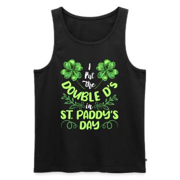 I put the double D's in St. Paddys Day - Männer Premium Bio Tank Top - Schwarz - Vorne - AI Model Male 178 light (178cm)