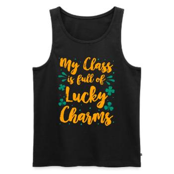 My Class is full of Lucky Charms Class teacher - Men's Premium Organic Tank Top - black - Front - AI Model Male 178 light (178cm)