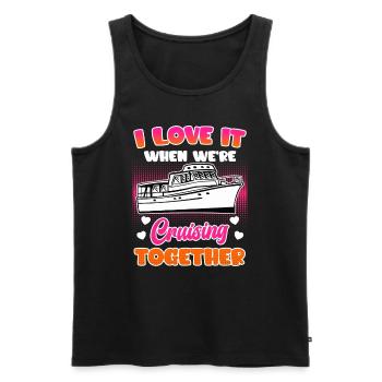 Croisière ensemble Croisière vacances de printemps - Débardeur bio Premium Homme - noir - Devant - Michal (187cm)