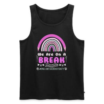 English Honorer on Holidays Retired Teacher Teacher - Men's Premium Organic Tank Top - black - Front - Michal (187cm)