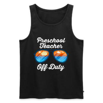 Éducateur de maternelle préscolaire Enseignant en congé - Débardeur bio Premium Homme - noir - Devant - Michal (187cm)