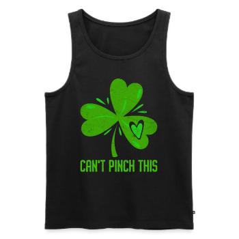 Can't Pinch this Clover St. Patrick's Day - Men's Premium Organic Tank Top - black - Front - Michal (187cm)