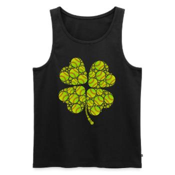 Joueur de baseball Clover Lucky Charm Joueur de baseball - Débardeur bio Premium Homme - noir - Devant - Michal (187cm)