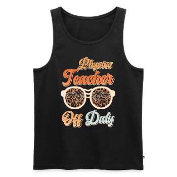 Teacher off duty Physics teacher Physics teacher - Men's Premium Organic Tank Top - black - Front - Michal (187cm)