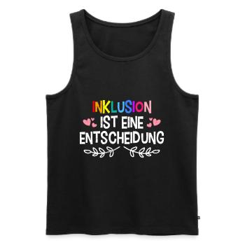 Inklusion ist eine Entscheidung Solidarität - Männer Premium Bio Tank Top - Schwarz - Vorne - AI Model Male 178 light (178cm)