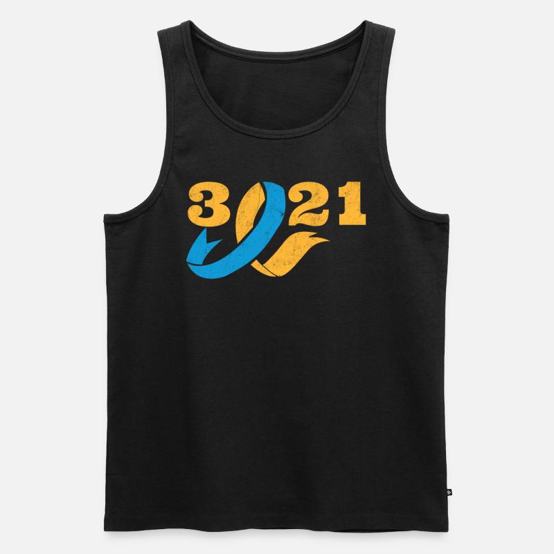 Down Syndrome Awareness Loop extra - Men's Premium Organic Tank Top - black