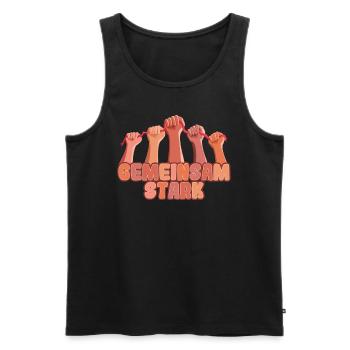 Autisten Gemeinsam stark Autismus - Männer Premium Bio Tank Top - Schwarz - Vorne - Michal (187cm)