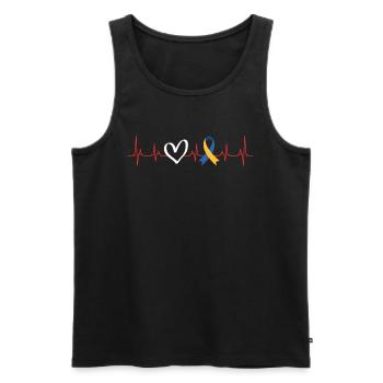 Down Syndrome Awareness Loop Variety and - Men's Premium Organic Tank Top - black - Front - Michal (187cm)