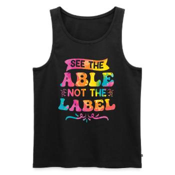 Inklusion benachteiligte Kinder Akzeptanz - Männer Premium Bio Tank Top - Schwarz - Vorne - AI Model Male 178 light (178cm)