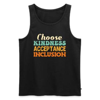 Akzeptanz handicap Inklusion ist eine Entscheidung - Männer Premium Bio Tank Top - Schwarz - Vorne - AI Model Male 178 light (178cm)