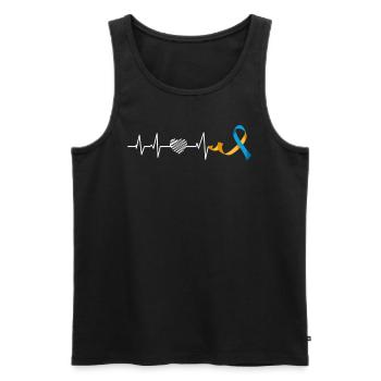 Down Syndrome Awareness Loop Extra - Men's Premium Organic Tank Top - black - Front - Michal (187cm)