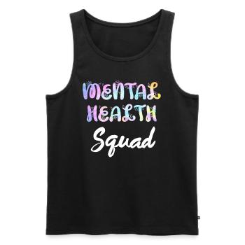 Mentale Gesundheit Awareness Vielfalt - Männer Premium Bio Tank Top - Schwarz - Vorne - Michal (187cm)