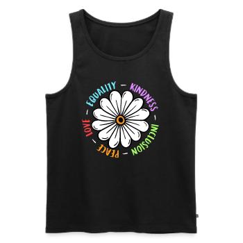 Inklusion handicap Akzeptanz und Awareness - Männer Premium Bio Tank Top - Schwarz - Vorne - AI Model Male 178 light (178cm)