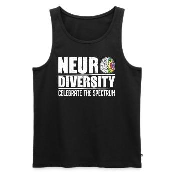 Autism Diversity Neurodiversity Autistic - Men's Premium Organic Tank Top - black - Front - Michal (187cm)