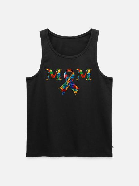 Autisme Mère Autisme Loop Autiste - Débardeur bio Premium Homme - noir