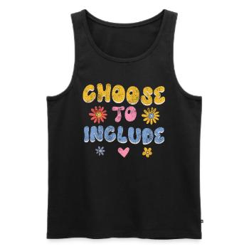 Akzeptanz handicap Inklusion ist eine Entscheidung - Männer Premium Bio Tank Top - Schwarz - Vorne - AI Model Male 178 light (178cm)