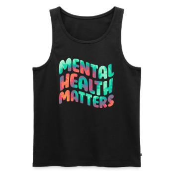 Mentale Health Matters Awareness Mentale - Men's Premium Organic Tank Top - black - Front - AI Model Male 178 light (178cm)
