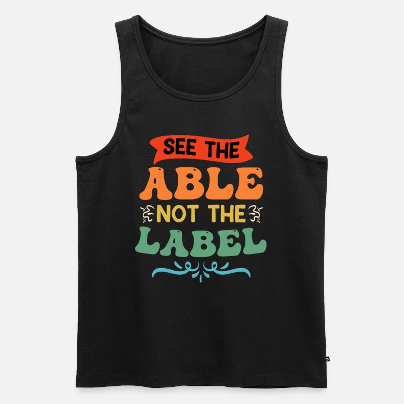 Inklusion benachteiligte Kinder Akzeptanz - Männer Premium Bio Tank Top - Schwarz