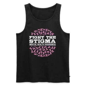 Combattre la stigmatisation Santé mentale - Débardeur bio Premium Homme - noir - Devant - Michal (187cm)