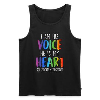 Inklusion Akzeptanz Mutter von benachteiligtem - Männer Premium Bio Tank Top - Schwarz - Vorne - AI Model Male 178 light (178cm)