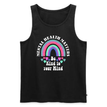 Mental health is important Be Kind to your - Men's Premium Organic Tank Top - black - Front - Michal (187cm)