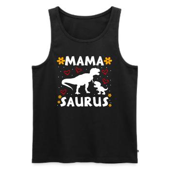 Mamasaurus Fête des mères Mama Dinosaure Mama Saurus - Débardeur bio Premium Homme - noir - Devant - Michal (187cm)