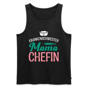 Mama Chefin Muttertag Mama Boss Supervisor - Männer Premium Bio Tank Top - Schwarz - Vorne - Michal (187cm)